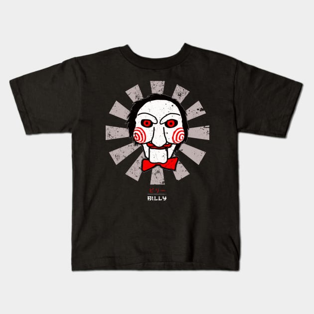 Billy The Puppet Retro Japanese Saw Kids T-Shirt by Nova5